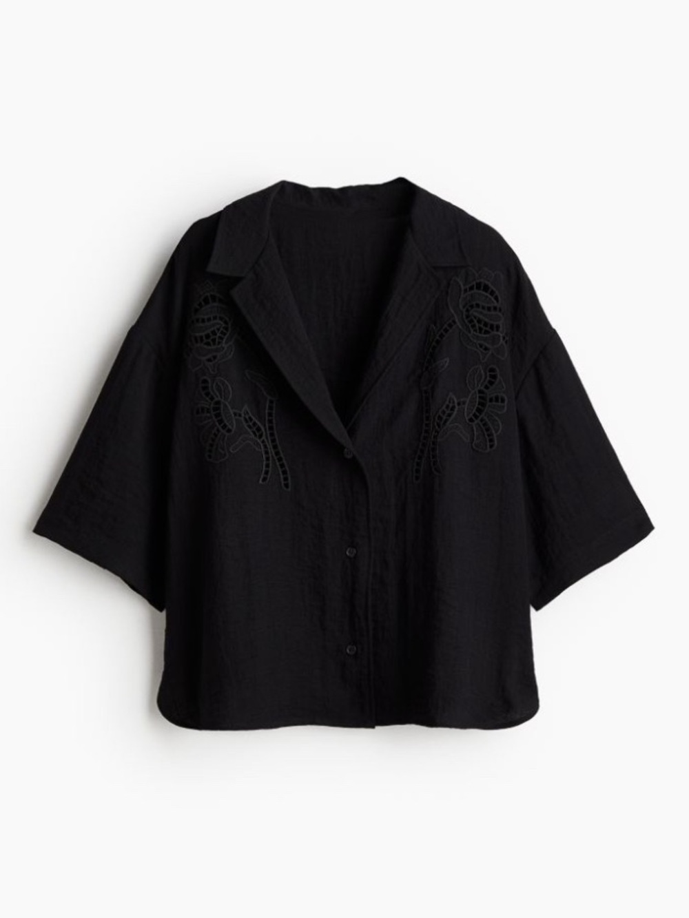 H&M Eyelet Embroidered Shirt
